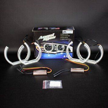 Ангельські очі BMW (F13, F15, F30, F35) CRYSTAL W+Y (Білий+Жовтий) 5882 фото