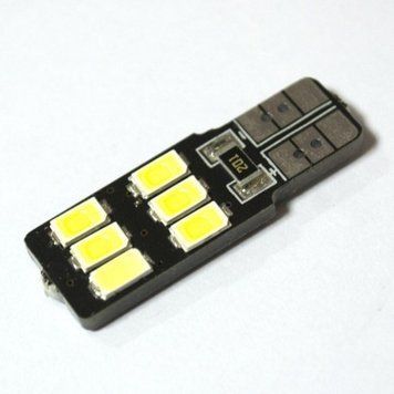 LED Galaxy T10 (W5W) CAN 5630 6SMD White (Білий) 313 фото